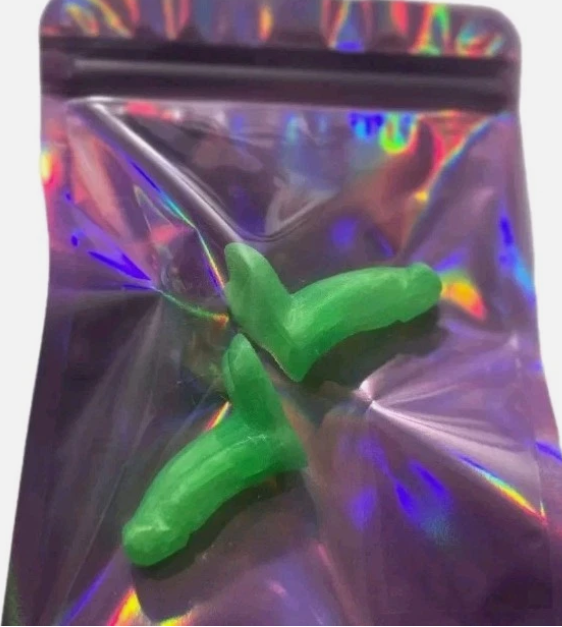 HARD Penis Light Switch Caps 2pk Hilarious Prank Gag Gift GLOW IN THE DARK GREEN