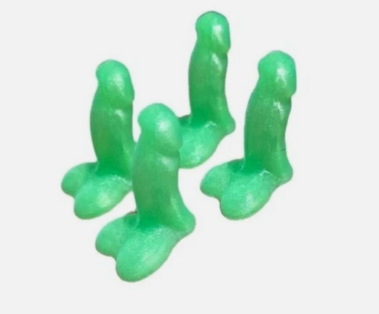 HARD VALVE CAP - UV GLOW IN THE DARK GREEN - Hilarious Prank Gag Gift 4pk